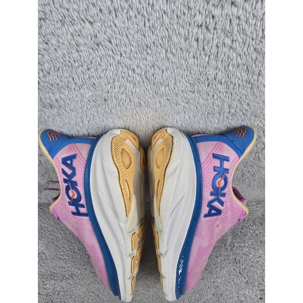 HOKA Clifton 9 Running Shoe Women 9B F27223C Violet / Pink / Blue